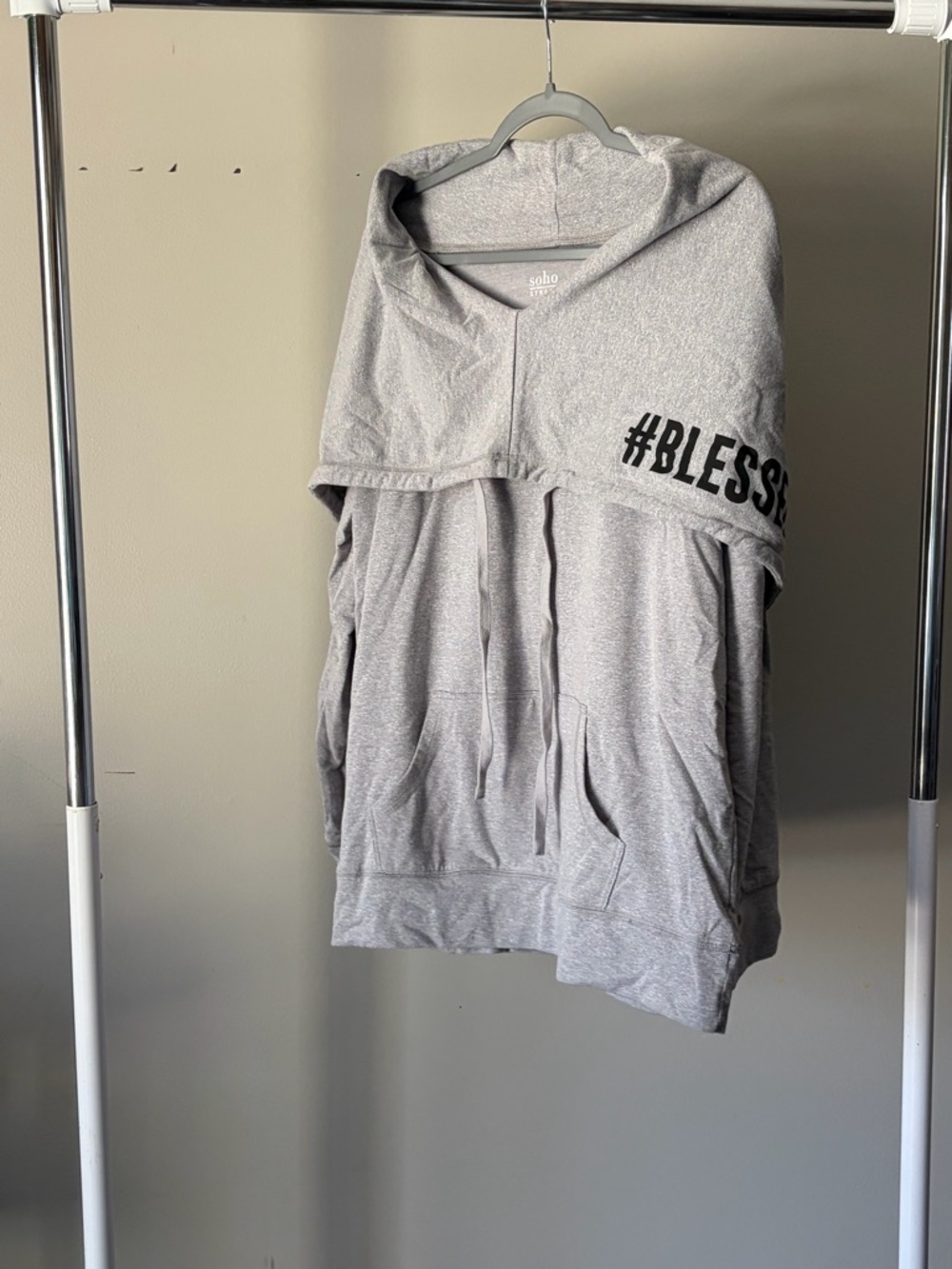 New York & Company Gray Logo Street Pullover